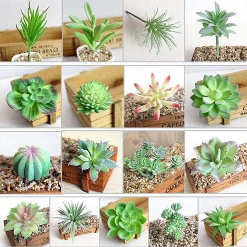 Artificial Succulents Flocking Plant Fake Flower Desktop Simulation Landscape Festival Wedding Party Home Garden Decor
