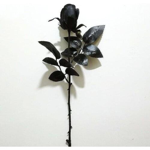 Simulation Black Rose Bouquet Artificial Silk Flower Branch Home Wedding Christmas Day Decoration Party DIY Flower Arrangement