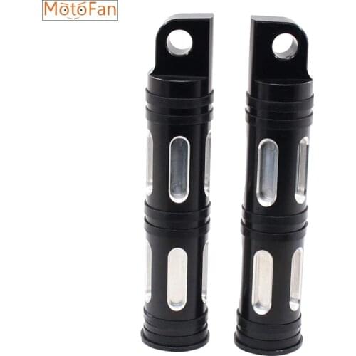 Motorbike Foot Pegs CNC Bicycle Cut Front Rear Foot Pedal Black Rider Foot Rests Compatibility For Harley Touring Dyna Fatboy