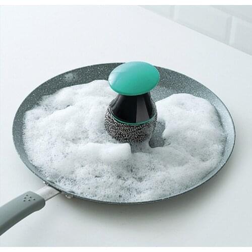Kitchen Brush Home Washing Cleaning Cleaner Tool Magic Pot Brushes Steel Wire kitchen bathroom window smoke lampblack machine
