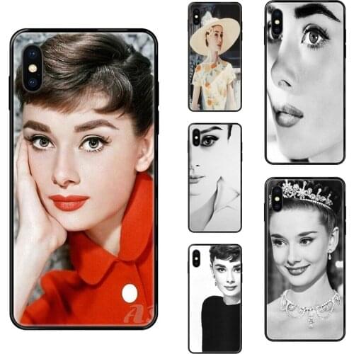 Best Deals Audrey Hepburn Blue Bubble Gum For Galaxy Note 4 8 9 10 20 Plus Pro J6 J7 J8 M30s M80s Ultra J600 J730 J810 Black