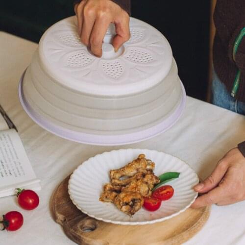 Multifunctional Drain Basket Foldable Home Kitchen Tableware Meal Cover Kitchen Creative New