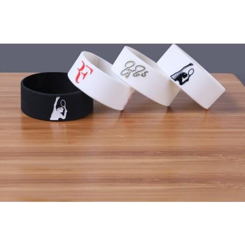 Fashion Tennis King Roger Federer Silicone Bracelets&Bangles Sports Silicone Bileklik Wide Version Wristband Item Band SH283