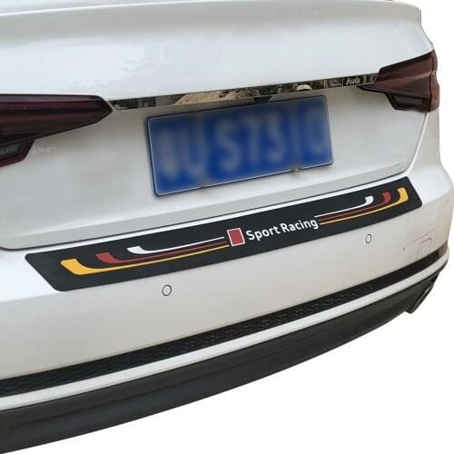 Car Rear Bumper Pad Trim Guard Plate Rubber Cover Protector Sticker For Audi a3 a4 a5 a6 a7 rs5 q3 q5 q7 s5 s6 Accessories