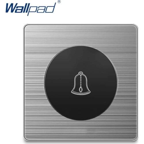 Wallpad 1 Gang Doorbell Wall Light Switch Rocker Button Stainless Steel Panel Home