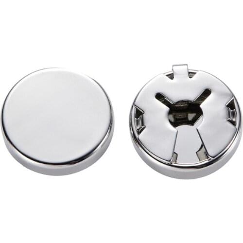 2021 New 1 Pair Brass Round Cuff Button Cover Cuff Links for Mens Wedding Formal Shirt