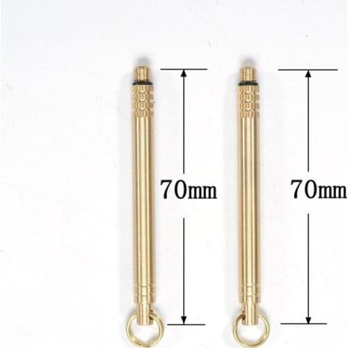 New Titanium Tactics Toothpick/Earpick Brass Socket Tube Outdoor Portable EDC Multifunction Portable Camping Tool