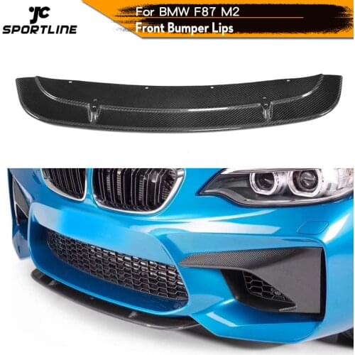 Front Bumper Lip Splitters For BMW F87 M2 2016 - 2018 Front Bumper Lip Spoiler Splitters Headbumper Forged Carbon Fiber FRP