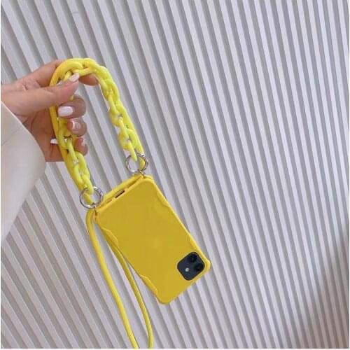 Luxury Chain Necklace Phone Case For iPhone 11 Pro XS MAX X XR Lanyard Neck Strap For iPhone 6s 7 8 Plus SE 2020 Cord Rope Cover