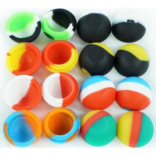10pcs 5 ml ball shape non-stick silicone jars dab wax box oil container