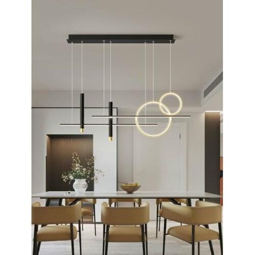 Modern minimalist dining table bar counter coffee shop chandelier luxury Nordic creative led designer table lamp