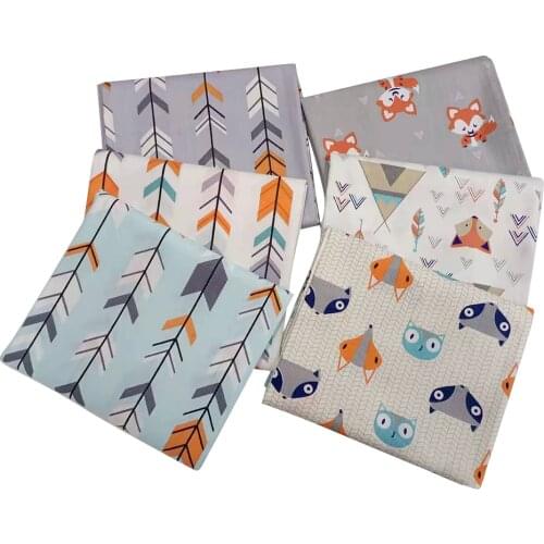 Meter Cartoon Printed Kids Cotton Quilting Fabric by half meter for DIY sewing patchwork fabric sheet fabric