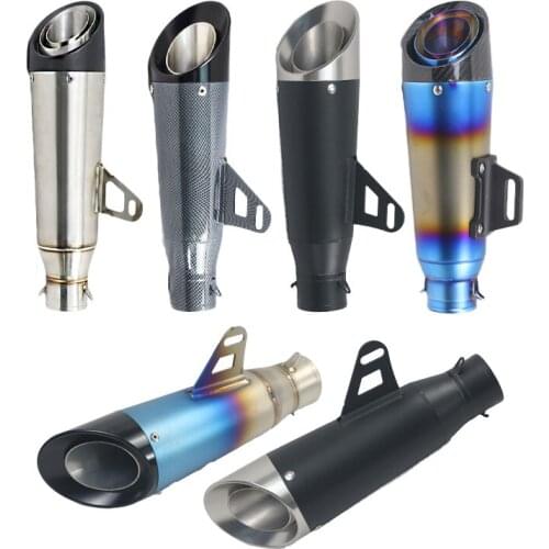 Universal 15mm Motorcycle Exhaust Pipe Muffler SC exhaust With DB Killer Dirt Bike Scooter Exhaust For Suzuki YO009 mt125 R1 R6