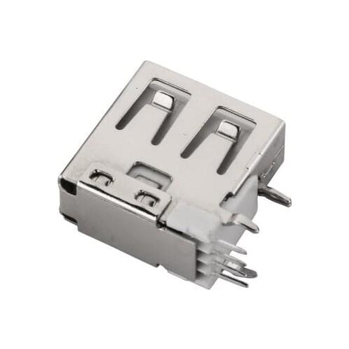 10pcs/lot USB 2.0 4Pin A Type Female Socket Connector Side Pin Short Body for Data Transmission Charging