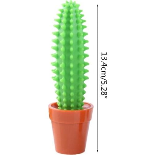 K92C 2 pcs Cartoon Novelty Ballpoint Pen Decompression Toy Creative Finger Toy Unique Realistic Potted Cactus Design for Kid