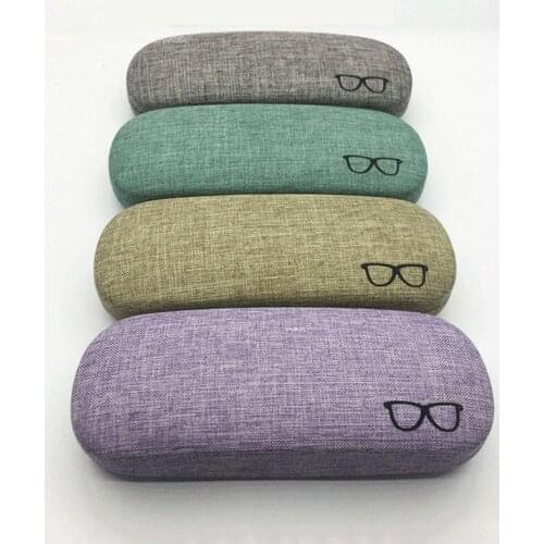 2021 Men Women Top-grade Glasses Box Portable Eyewear Protector Reading Spectacle Case Linen Glasses Case Sunglasses Storage Box