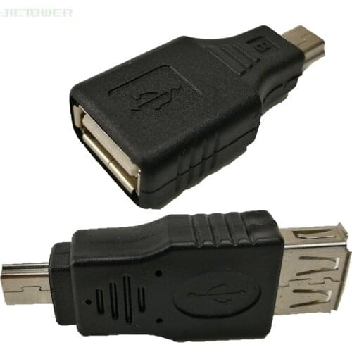 500pcs Mini USB Male to USB Female Converter Connector Transfer data Sync OTG Adapter for Car AUX MP3 MP4 Tablets Phones U-Disk