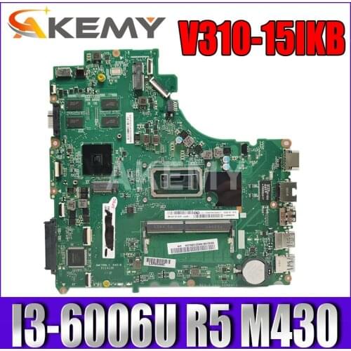 Akemy DA0LV6MB6F0 For Lenovo E52-80 V310-15ISK V310-15IKB V310-15 motherboard I3-6006U CPU on baord 4GB DDR4 Test 100% original