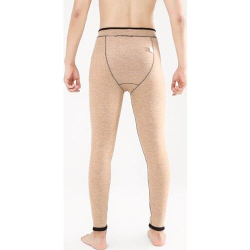 Base Layer Seamless Long Johns Waistband Long Johns Mens Winter Thermal Underwear Faux Fleece Lined Warm