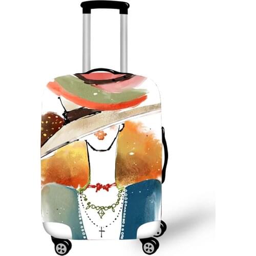 Case cover girl travel accessories 3D rock design Anti dust Luggage protective covers Inch Protective suitcase case