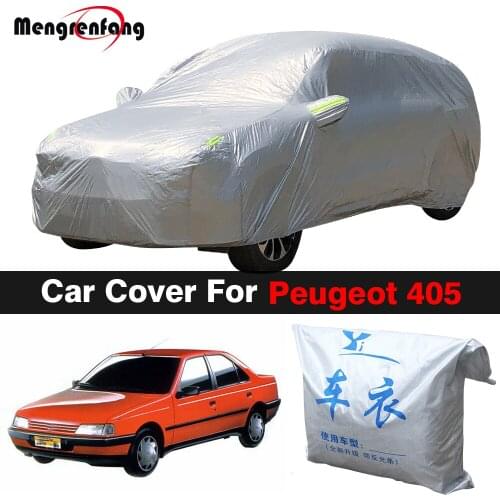 Outdoor Car Cover Auto Indoor Anti-UV Sun Shade Snow Rain Dust Resistant Cover For Peugeot 405 Sedan