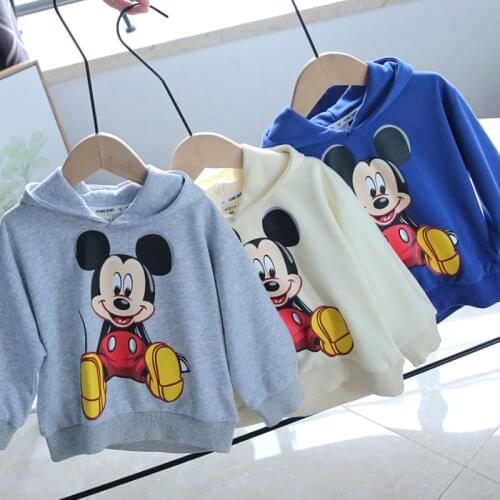 Childrens Spring Autumn Hoodie 2021 Childrens Wear Baby Spring and Autumn Boys and Girls Cartoon Sanitary Wear Childrens Top