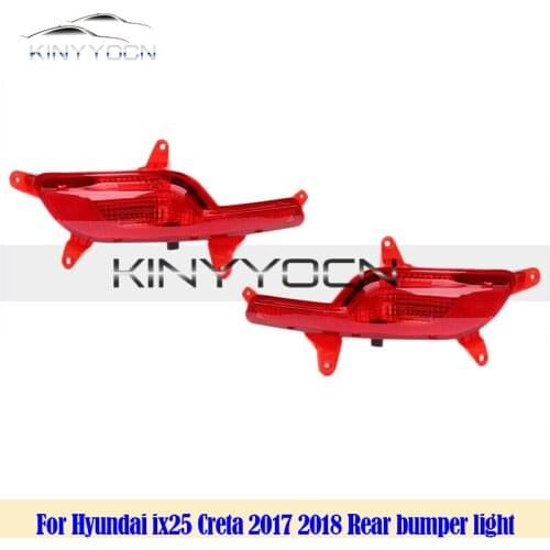 For Hyundai ix25 Creta 2017 2018 Rear Bumper Fog Light Reflector Stop Light Rear Fog Light Foglamp Brake Lamp Warning Lamp