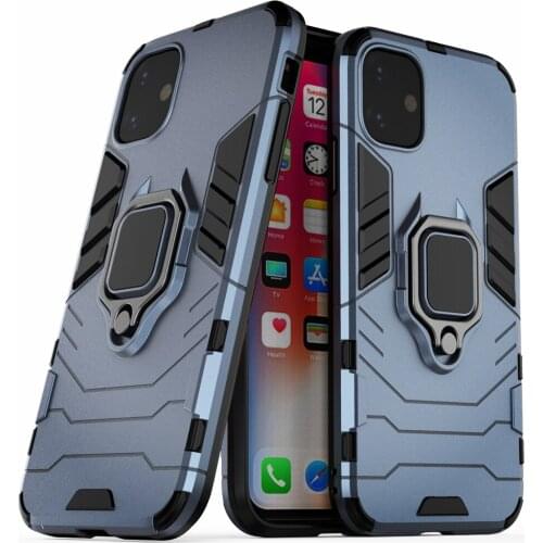 For iPhone 11 Case Shockproof Ring Stand Bumper Silicone + PC Phone Back Cover For iPhone 11 Pro MAX 11pro iPhone11 Coque Funda