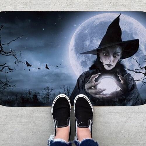 Halloween Doormat Blanket carpet Home Front Bathroom Mat Door Decorations Halloween Bedroom Kitchen Party Decoration 40X60CM