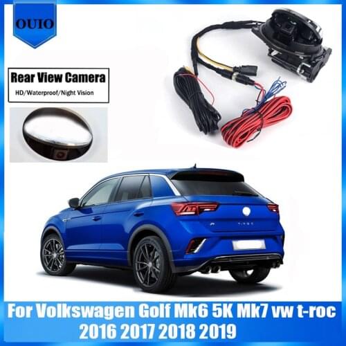 HD rear camera |For Volkswagen vw Golf 6/ Golf 7 Mk6 5K Mk7 t-roc Beet 2014~2019 Car logo Camera Backup Parking Reversing Camera