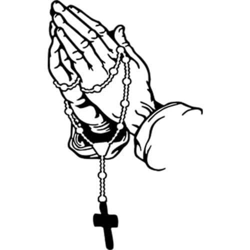 Creative Pearl Rosary God Jesus Chris Decorative Accessories Sunscreen and Waterproof PVC Car Stickers Decor Motorcycle Decals