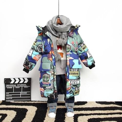 New Boy Jacket Winter Hooded Thickness Kids Coat 3-10 Old Size Autumn Winter 9BBT010