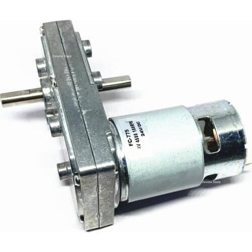 Powerful FC-755/775 Dual shaft reducer Gear motor DC 3V-30V gearbox Torque Motor Rated 6V12V24V 2.3RPM-750RPM