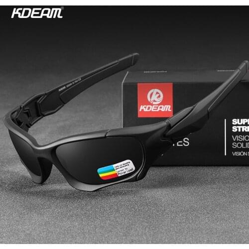 KDEAM 2021 Trend Outdoor Sports Polarized Sunglasses Men Curve Cutting Frame Stress-Resistant Lens Shield Sun Glasses Women KD06