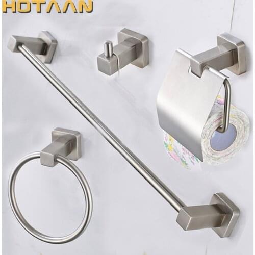 New Free shipping,SUS 304# Stainless steel Bathroom Accessories Set,Robe hook,Paper Holder,Towel Bar,Towel ring,bathroom sets