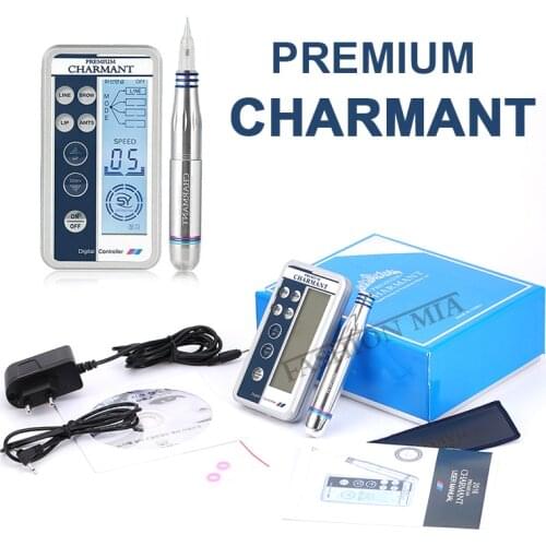 Microblading Charmant Tattoo Machine Kit Professional Rotary Tattoo Pen Electric Control Tattoo Gun For Eyebrow Lip Eyeliner Pen