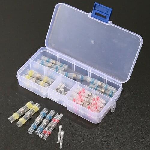 Solder Ring Heat Shrinkable Tube Set Solder Seal Heat Shrink Butt Connectors Solder Seal Wire Connector Polyolefin Hose