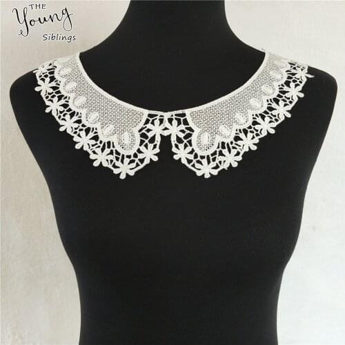 Best selling Embroidery Lace Applique Neckline Sewing Lace Delicate Lace Collar DIY Sewing Decoration Accessories 1 pcs sell