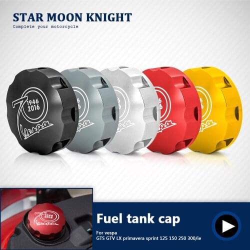 Gas Fuel Tank Filler Oil Cap Cover for Piaggio Scooter VESPA GTS GTV LX Primavera Sprint 125 150 250 300 300ie