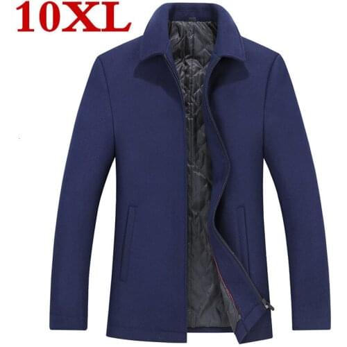 New plus size 10XL 9XL 8XL Winter Jacket Men Thickening Wool Coat Fit Jackets Outerwear Warm Man Casual Jacket Overcoat Pea Coat