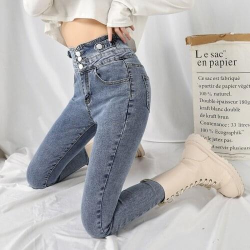Multi-color optional high-waist skinny legs slim-fit womens pants Fashion all-match pencil trousers sweet style ladies jeans