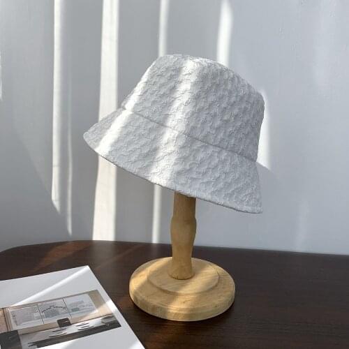 Lace Mesh Bucket Hat Big Brim Unisex Simple Bob Caps Hip Hop Men Women Panama Cap Beach Fishing Sunhat