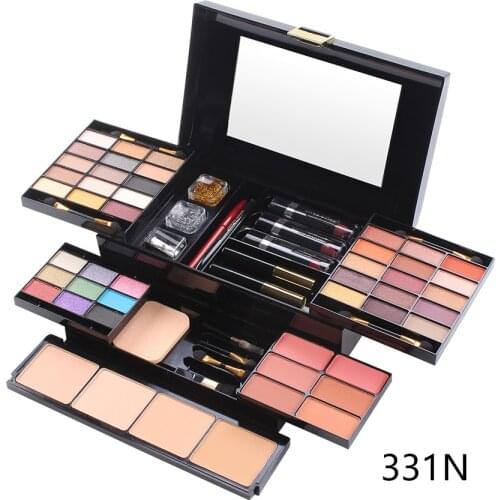 Professional Makeup Kit Makeup Set Matte Shimmer Eyeshadow Palette Acrylic Box Pressed Powder Blush Lipstick Nail Polish Set
