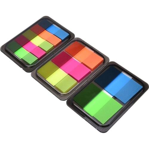 1 Box Colorful Note Paper notes Rainbow Sticky notes Memo Paper stickers stationery office material School Memo Pads 8 *5.5cm