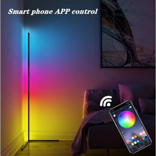 Smart Phone App Control RGB Corner Floor Lamps Modern Colorful Interior Bedroom Living Room LED Atmosphere Standing Light