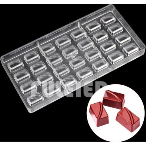 Traditional Rectangle Shapes Polycarbonate Mold For Chocolate Cake Sweets Baking Candy Mould Confectionery Tool Bakeware Dish