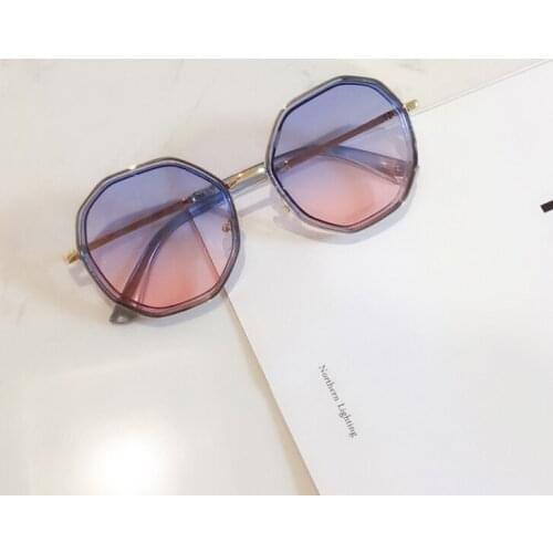 Veshion Round Sunglasses Women Brand Designer Sun Glasses for Female Round Face Decoration Traveling Woman Glasses Fashion Uv400