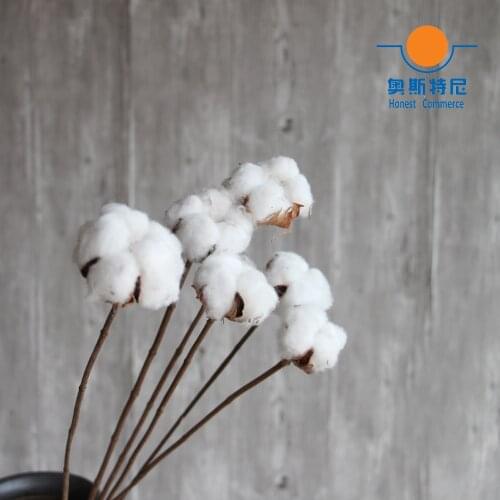 10pcs dried artificial flower bouquets dried cotton branch flower bouquets for home decoration
