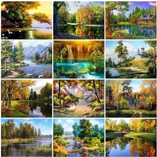 14/18/22/25/28CT 11CT printing Tree Cross Stitch cross stitch kit Embroidery Landscape Handicrafts Gift
