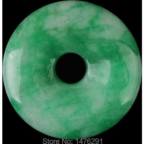 25X25MM Stone Imitation Green Jades Coin Bead Pendant Gems 1PCS